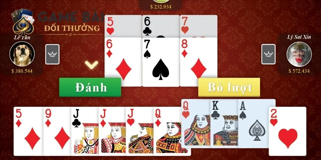 Game Tiến Lên bắt đầu từ 2 đến 4 người